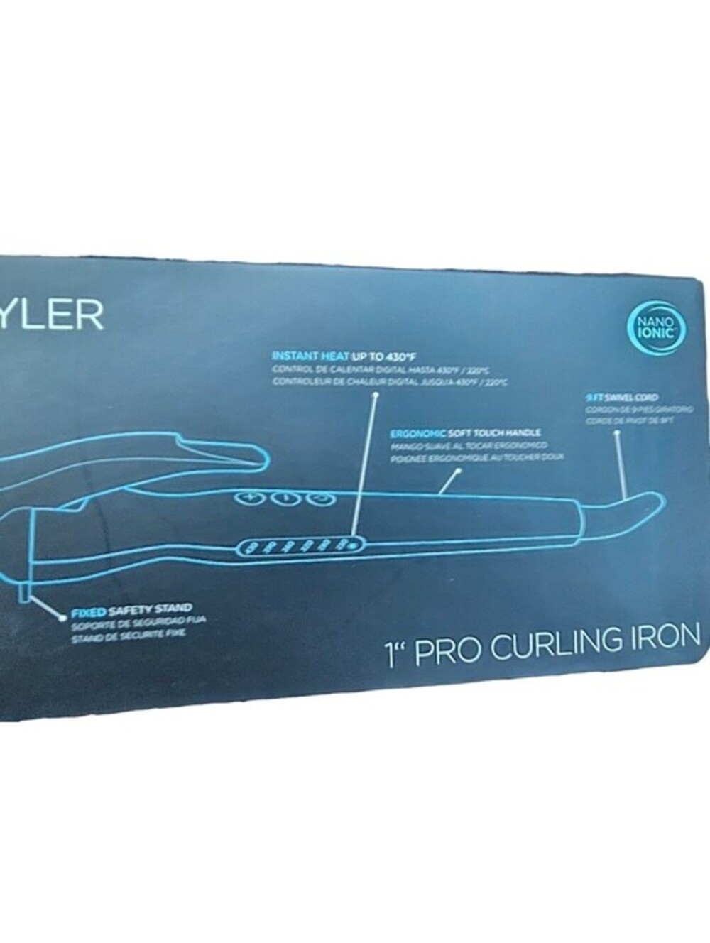 Bio Ionic Long Barrel Styler 1" Pro Curling Iron Nanoionic Ceramic NEW Open Box - Picture 6 of 6